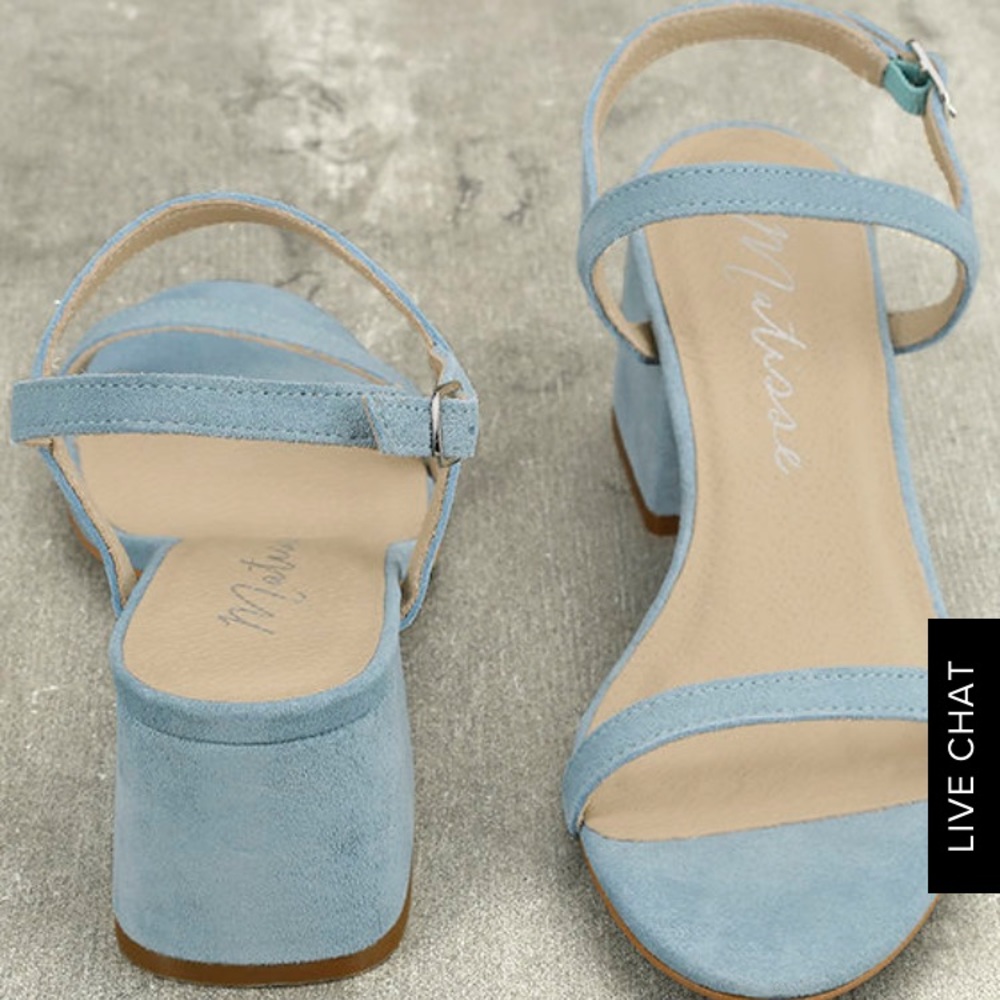 Matisse Stella Dusty Blue Suede Leather Heels